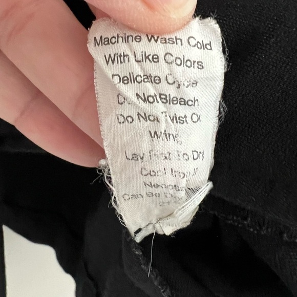 CAbi Black Ponte Knit Moto Jacket Asymmetrical Zip Snap #615 Size XS - Picture 4 of 5